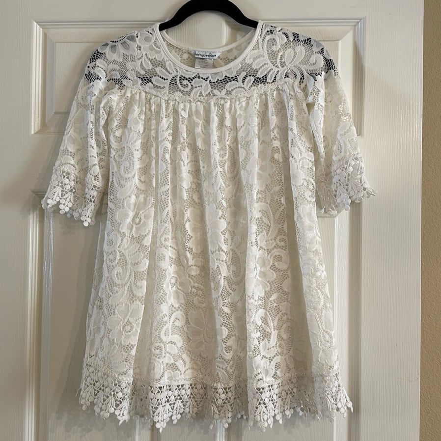 Chasing Fireflies Dreamy Lace Dress Cream