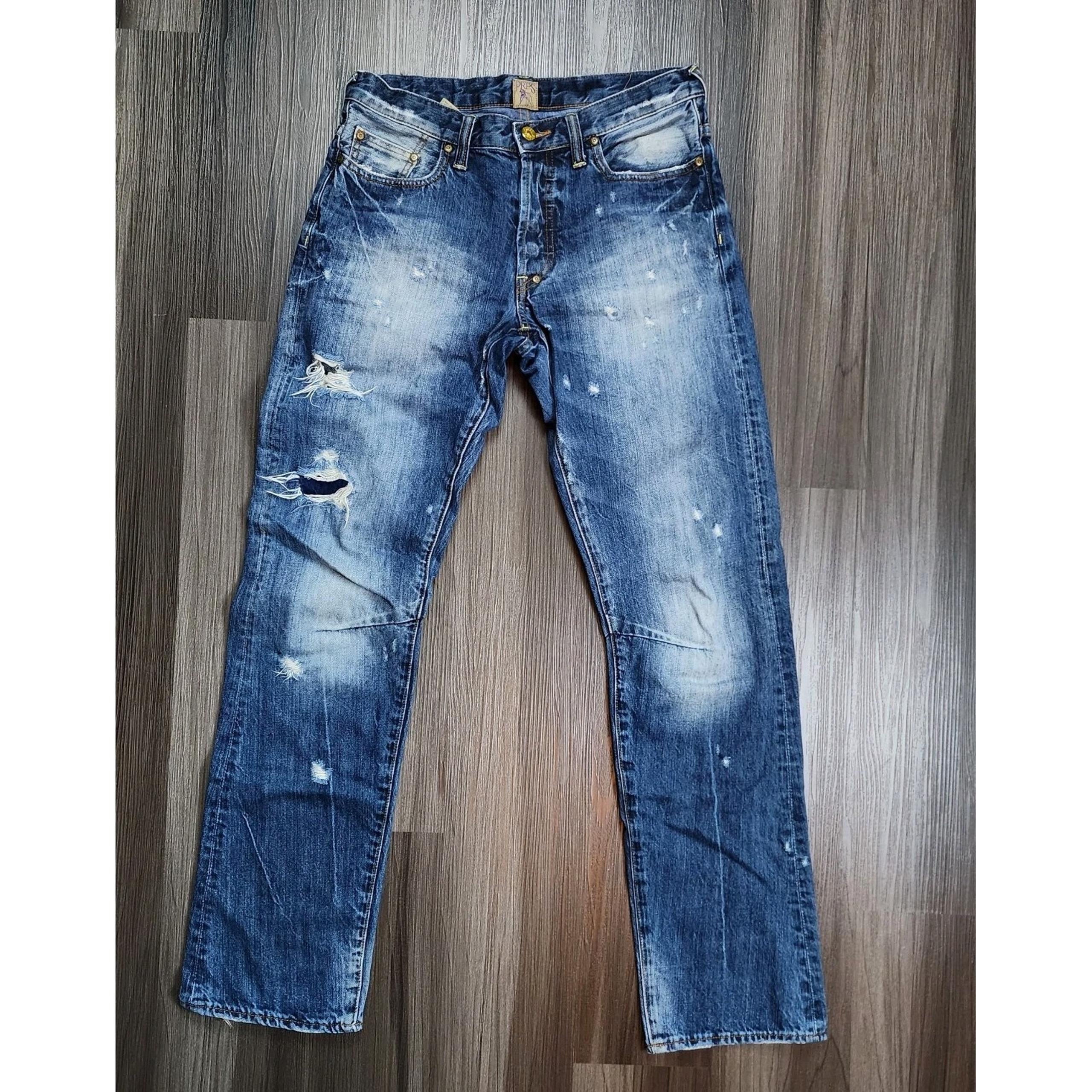 PRPS Barracuda Distressed Jeans Mens Size 30 Treat 'Em Rough Button Fly