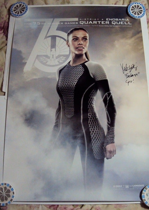 OFFICIAL Hunger Games / CATCHING FIRE SDCC SIGNED Poster Meta Golding ENOBARIA