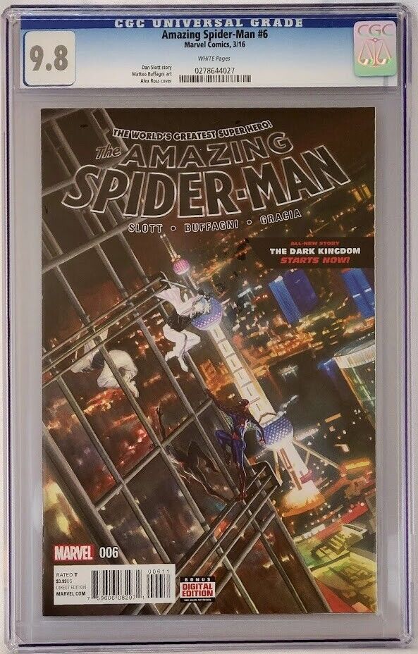 Amazing Spider-Man #6 Marvel 2016 CGC 9.8 Alex Ross Variant Top Census Grade