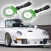 New 2PCS JDM Brake Green TSURIKAWA Ring Subway Train Bus Handle Black Strap