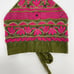 Free People | Green Magenta Pink South Coast Embroidered Halter Boho Crop Top M