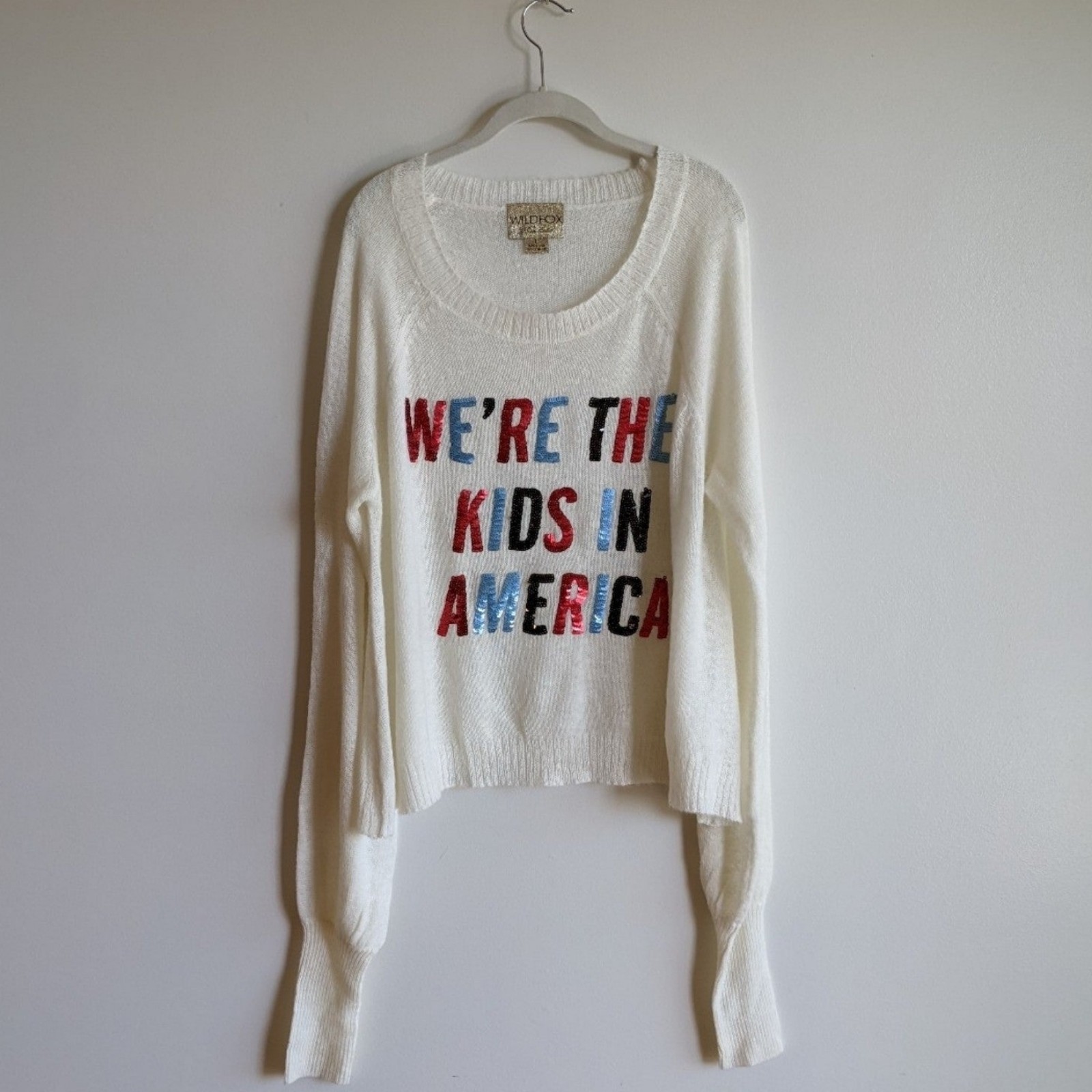 Wildfox Clueless Sequin Sweater (LARGE)