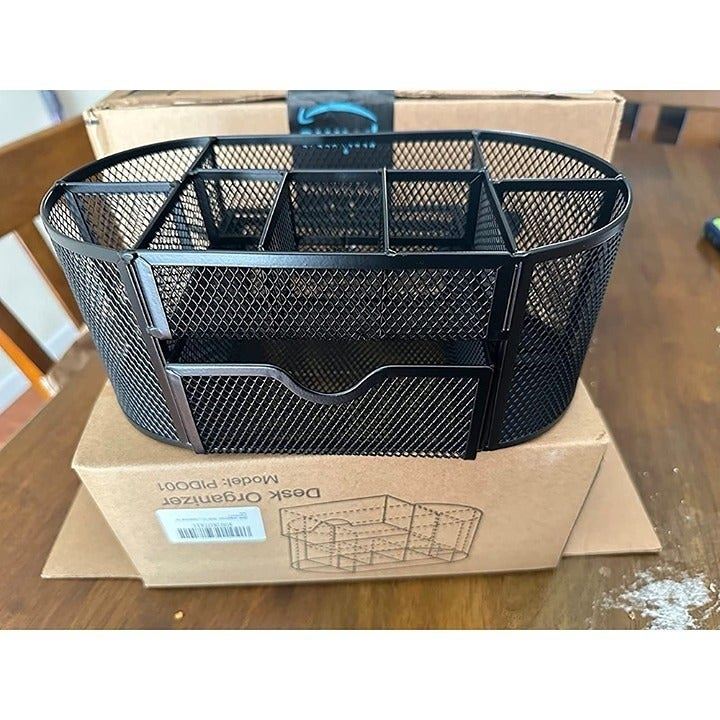 Pipishell Desk Organizer Mesh Desktop Office Supplies Multi-functional Caddy