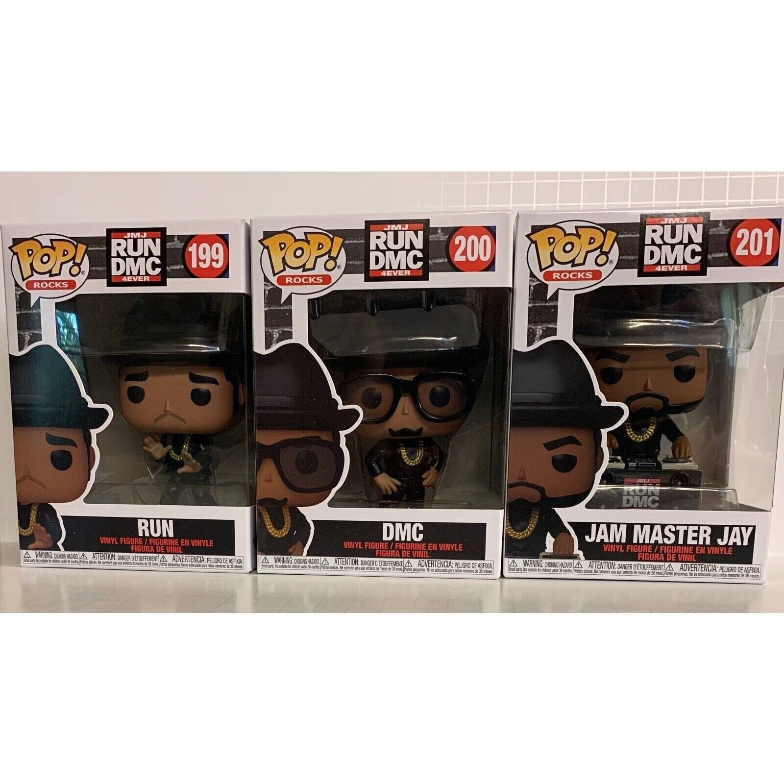 Funko Pop Run Dmc Full Set of 3 Run, Dmc, Jam Master Jay Brand New!