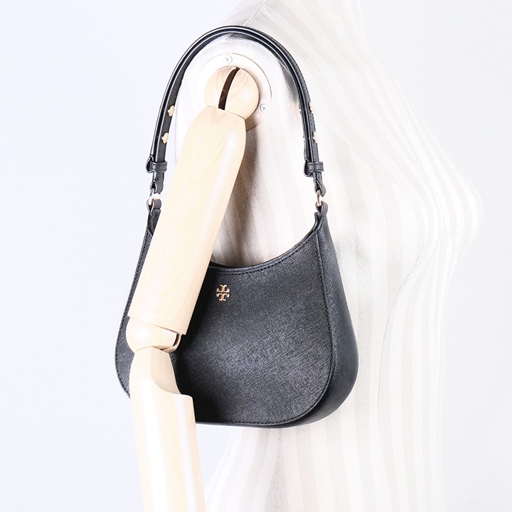 Tory Burch Emerson Black Saffiano Small Shoulder Bag Purse 150258