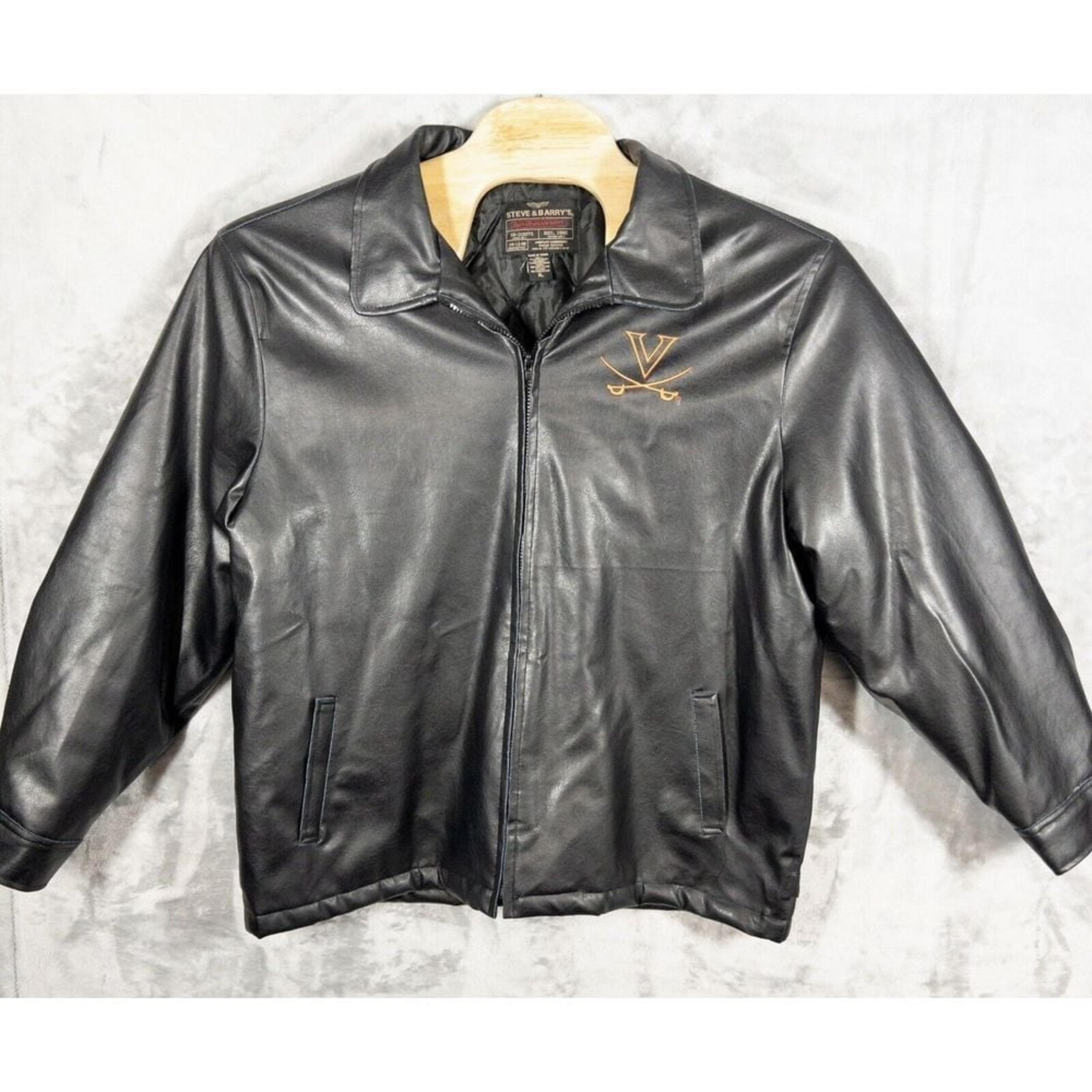 Steve And Barrys University Of Virginia Cavaliers Leather Jacket Mens XL