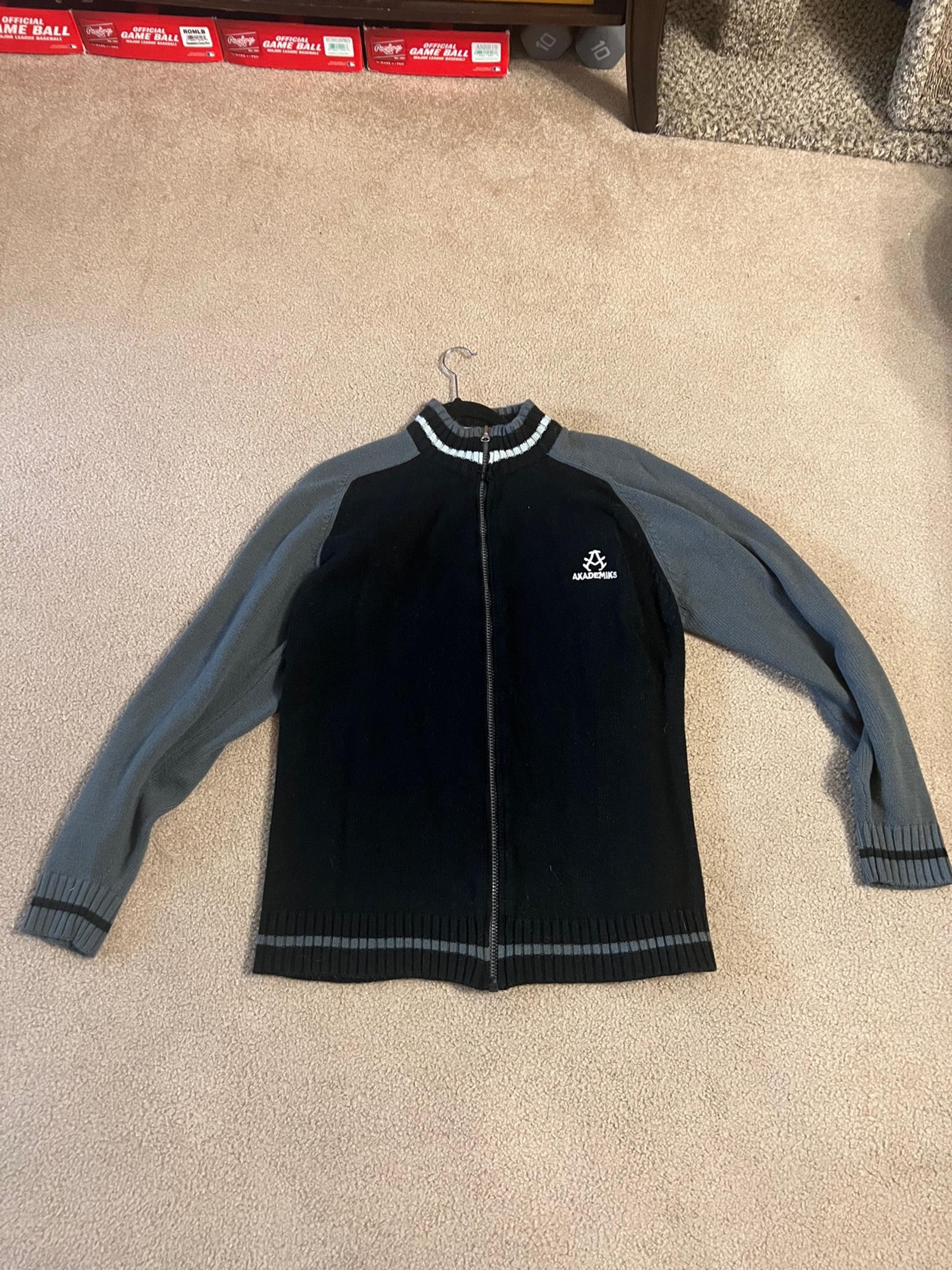 akademiks mens zip up sweater jacket
