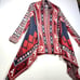 I Jeans By Buffalo Women's Open Front Cardigan Sweater M Red White Aztec Western