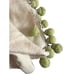 Berber Looms Size 64x40 Moroccan Pom Pom Blanket Cream Green