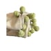 Berber Looms Size 64x40 Moroccan Pom Pom Blanket Cream Green