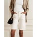 Nili Lotan Boyfriend Bermuda Shorts in Cream Wash Raw Hem Size 27 NWT