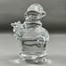 Baccarat France Crystal Santa With Present Paperweight Christmas Signed Great