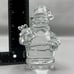 Baccarat France Crystal Santa With Present Paperweight Christmas Signed Great