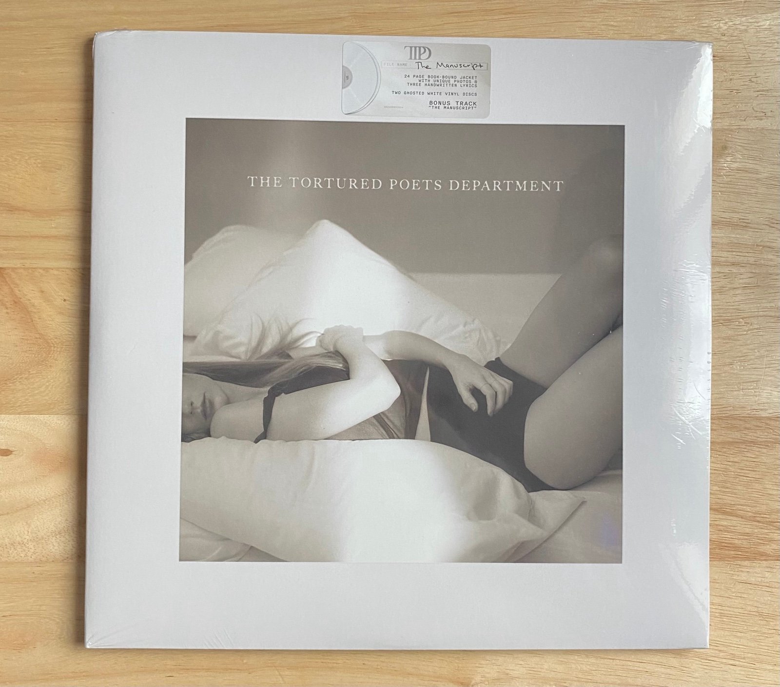 Taylor Swift Tortured Poets Department Ghosted White 2xLP NEW Manuscript Vinyl