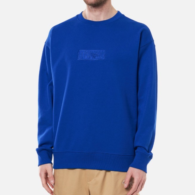 Puma x Maison Kitsune Crewneck Sweatshirt Royal Blue 530431-12 size MEDIUM NWT