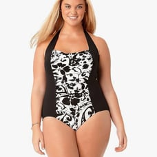 Anne Cole Antigua Shirred Halter One Piece