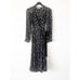 Reformation Women's XS Susanna Black and White Polka Dot Long Sleeve Wrap Dress