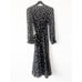 Reformation Women's XS Susanna Black and White Polka Dot Long Sleeve Wrap Dress