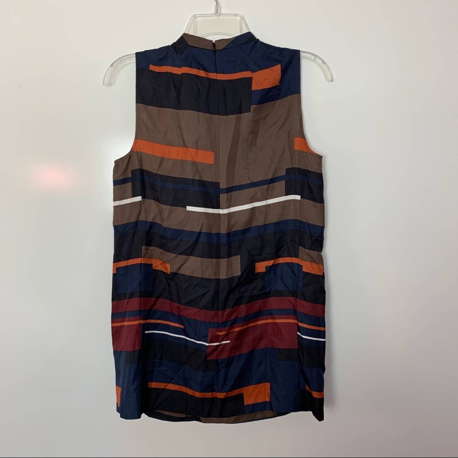 Theory Women's sale Pack Print Twill Nitee TS Woven Top NWT Tie Neck Size Small
