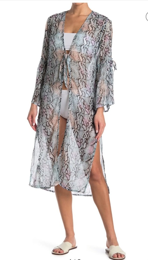 NWT Ruffle Sleeve Duster KENDALL + KYLIE Small