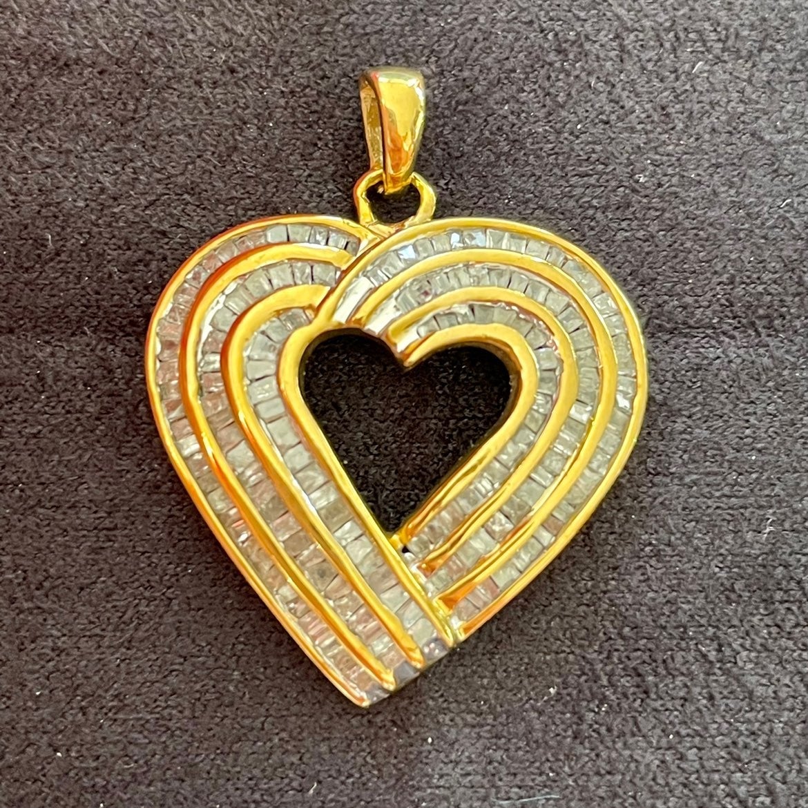 Pendant Gold Diamonds Heart 10k