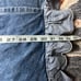 Vintage Ralph Lauren Euro pillow Sham denim medium dark wash