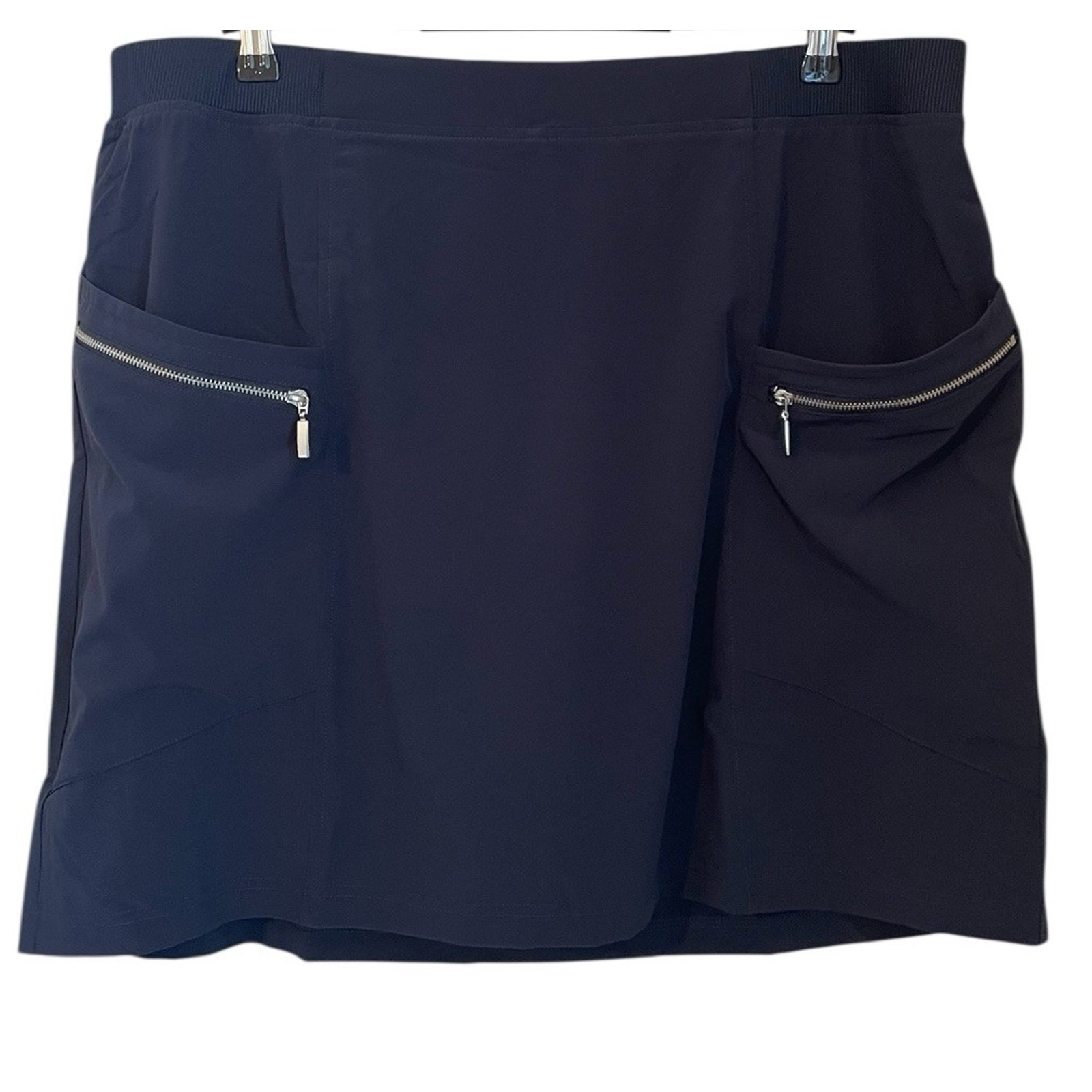 Chicos Womens Size 3 (16) Zenergy Neema Skort Skirt Navy Blue Golf Casual Travel