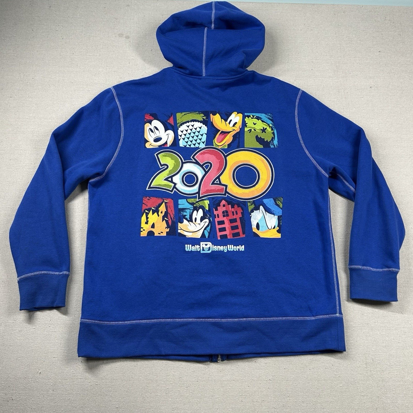 Disney Parks Hoodie Mens XL Full Zip 2020 Mickey Pluto Goofy Donald Walt World