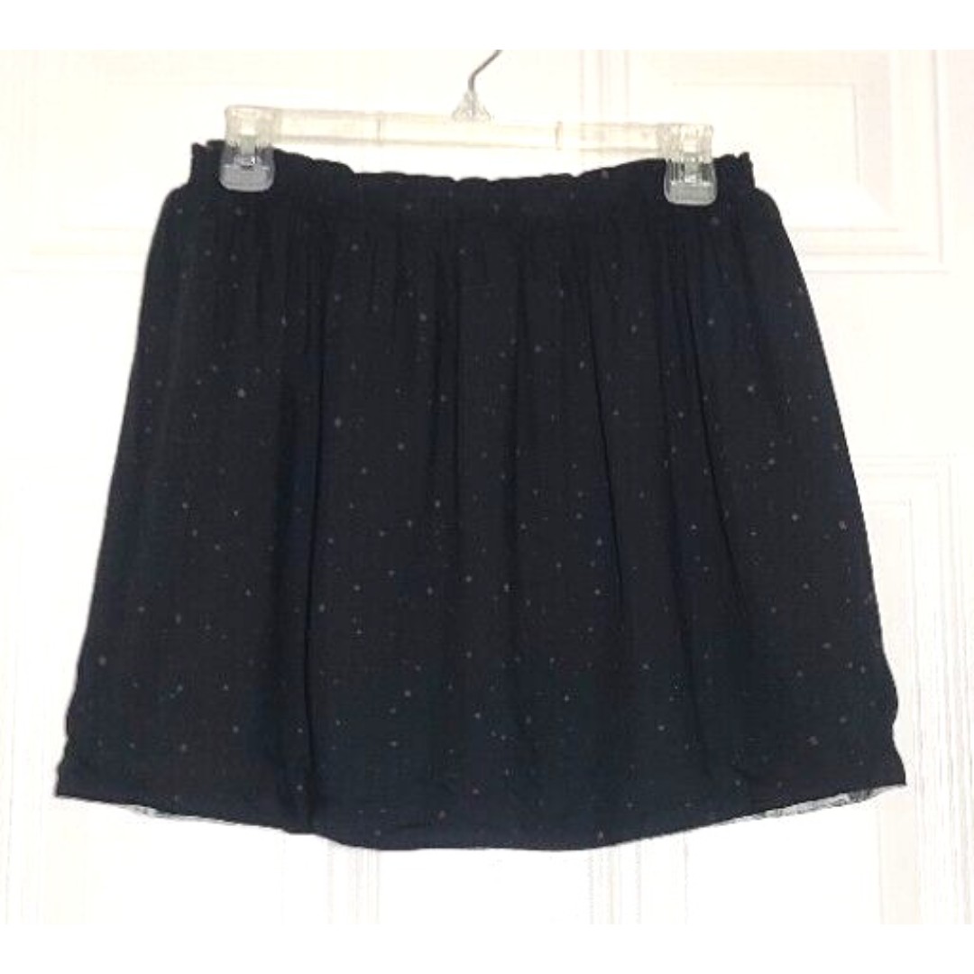 Catimini Reversible Skirt Girls Size 12 Year Elastic Waist Stars Cactus Flowers