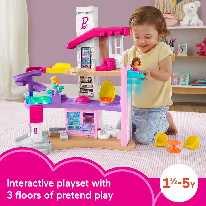 Barbie Little Dream House Toddler Playset with Music and Lights 7-Pack-nig935