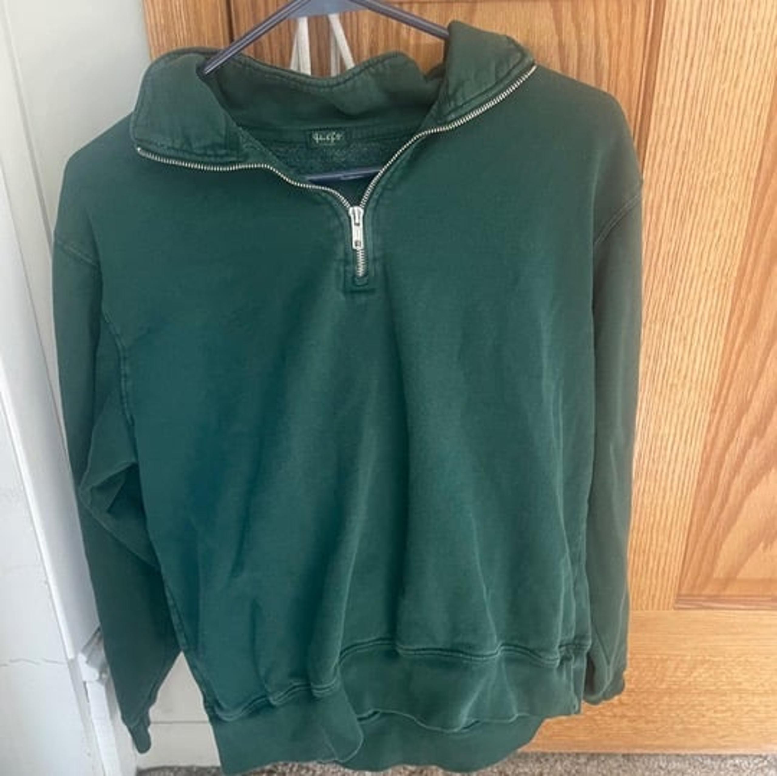 Green Quarter Zip Sweatshirt