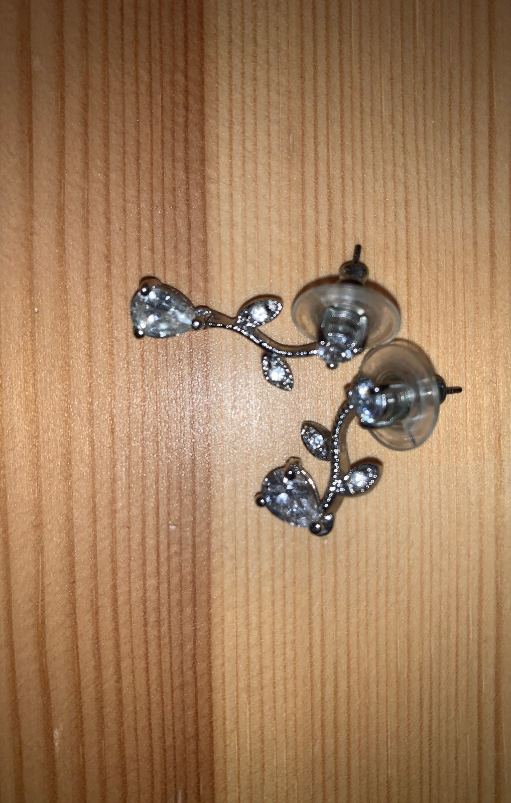 Diamon flower earrings