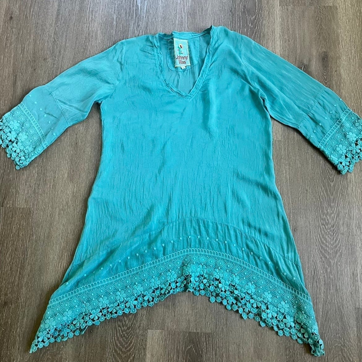 Johnny Was Embroidered Tunic Dress