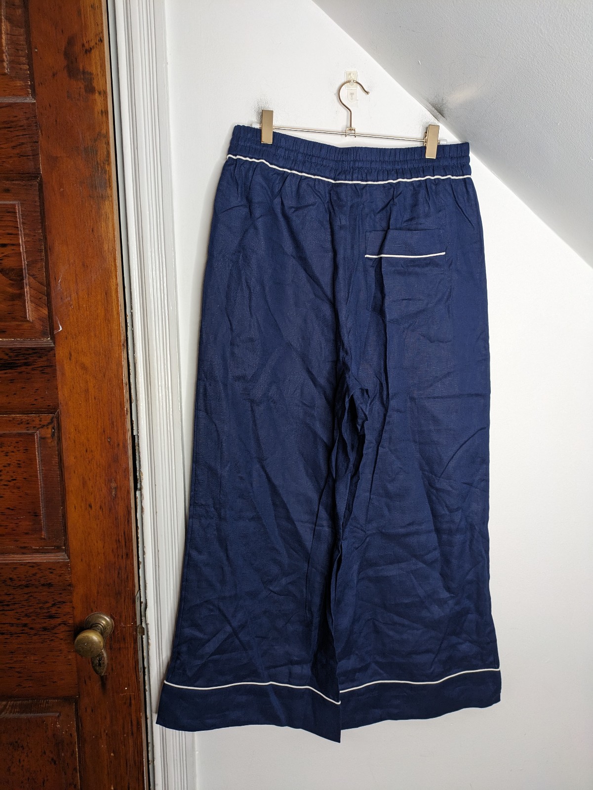 安い in Pant Linen Leg Wide Skylar HOUSE HILL Navy M Size NEW その他
