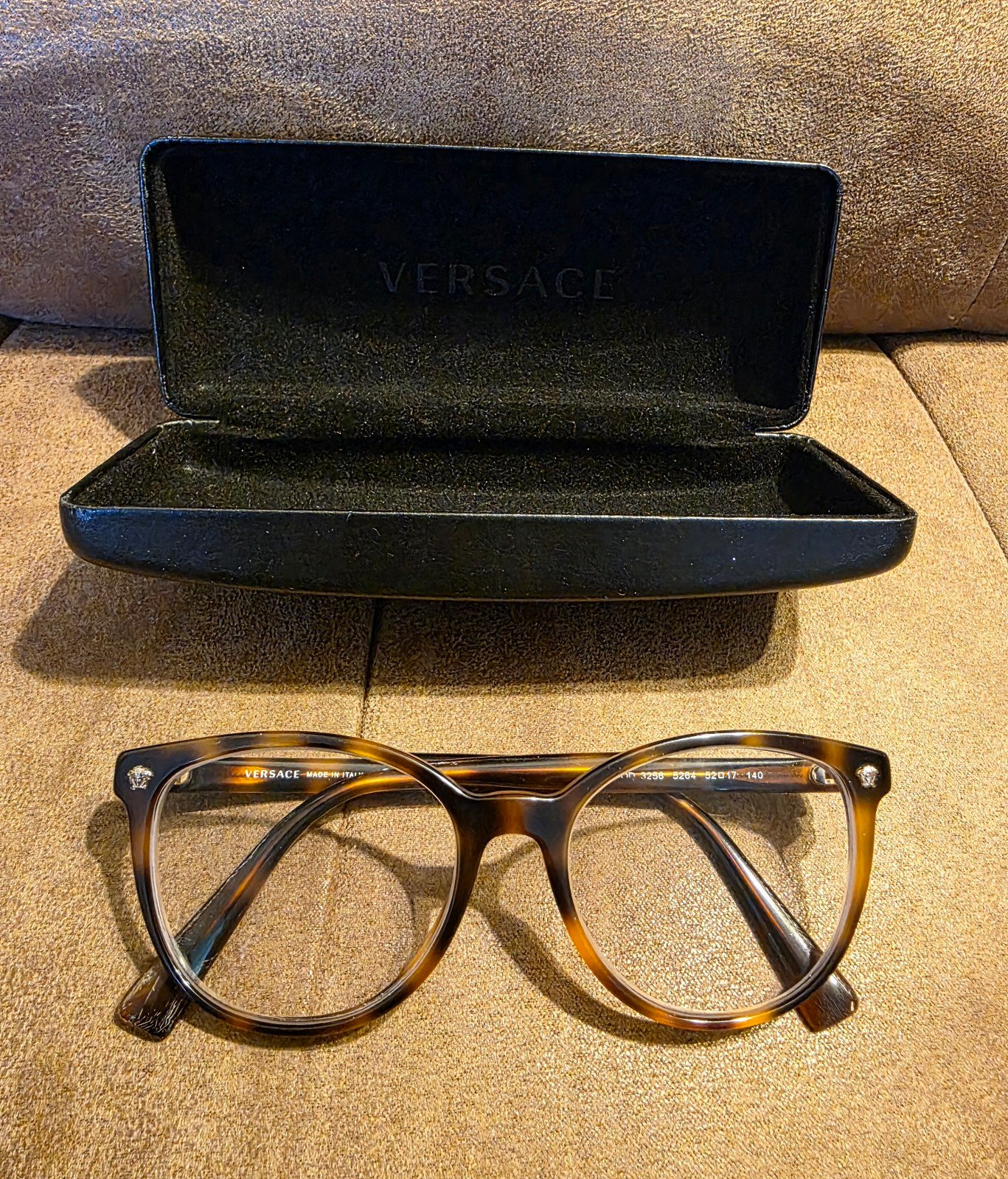 Versace Eyeglasses Frame MOD.3256 -5264 Unisex Brown Full Rim Rectangular 140mm