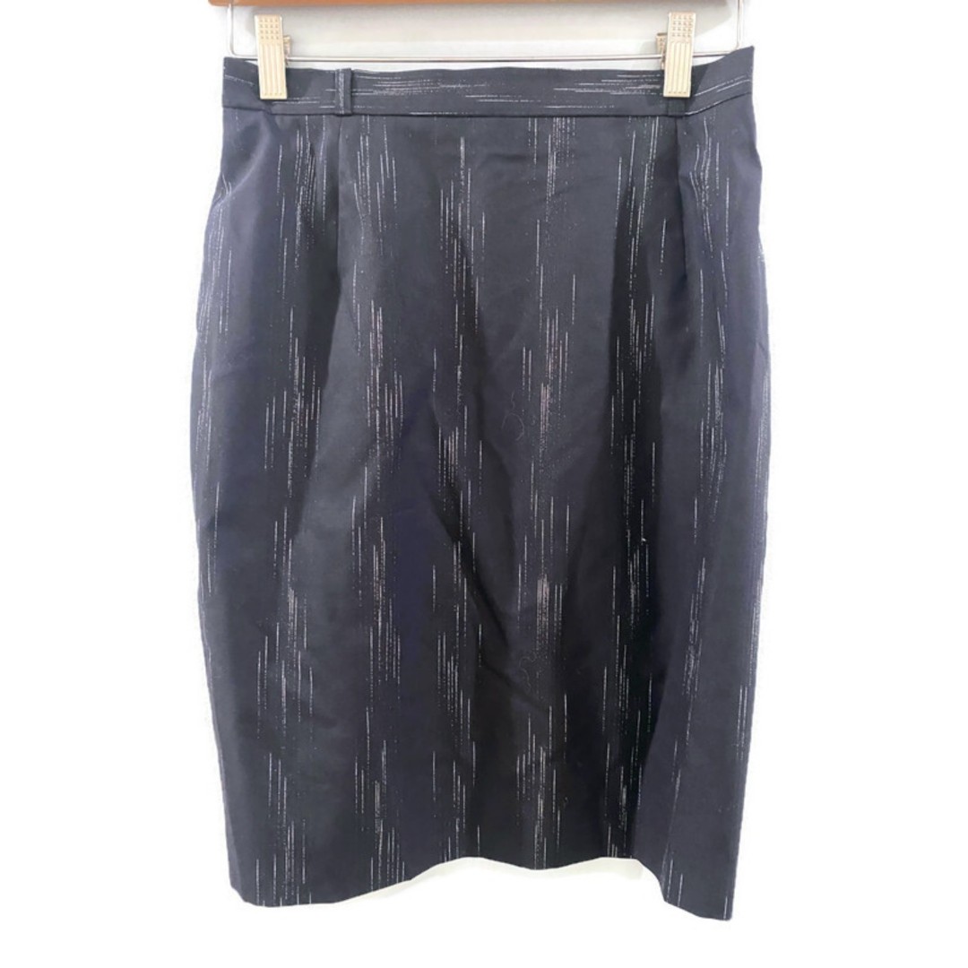 Escada 100% Wool Black/Silver Skirt 36/4