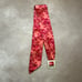 100% Silk Floral Pink Damask Wide Wrap Belt Square Iridescent Buckle Feminine