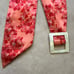 100% Silk Floral Pink Damask Wide Wrap Belt Square Iridescent Buckle Feminine