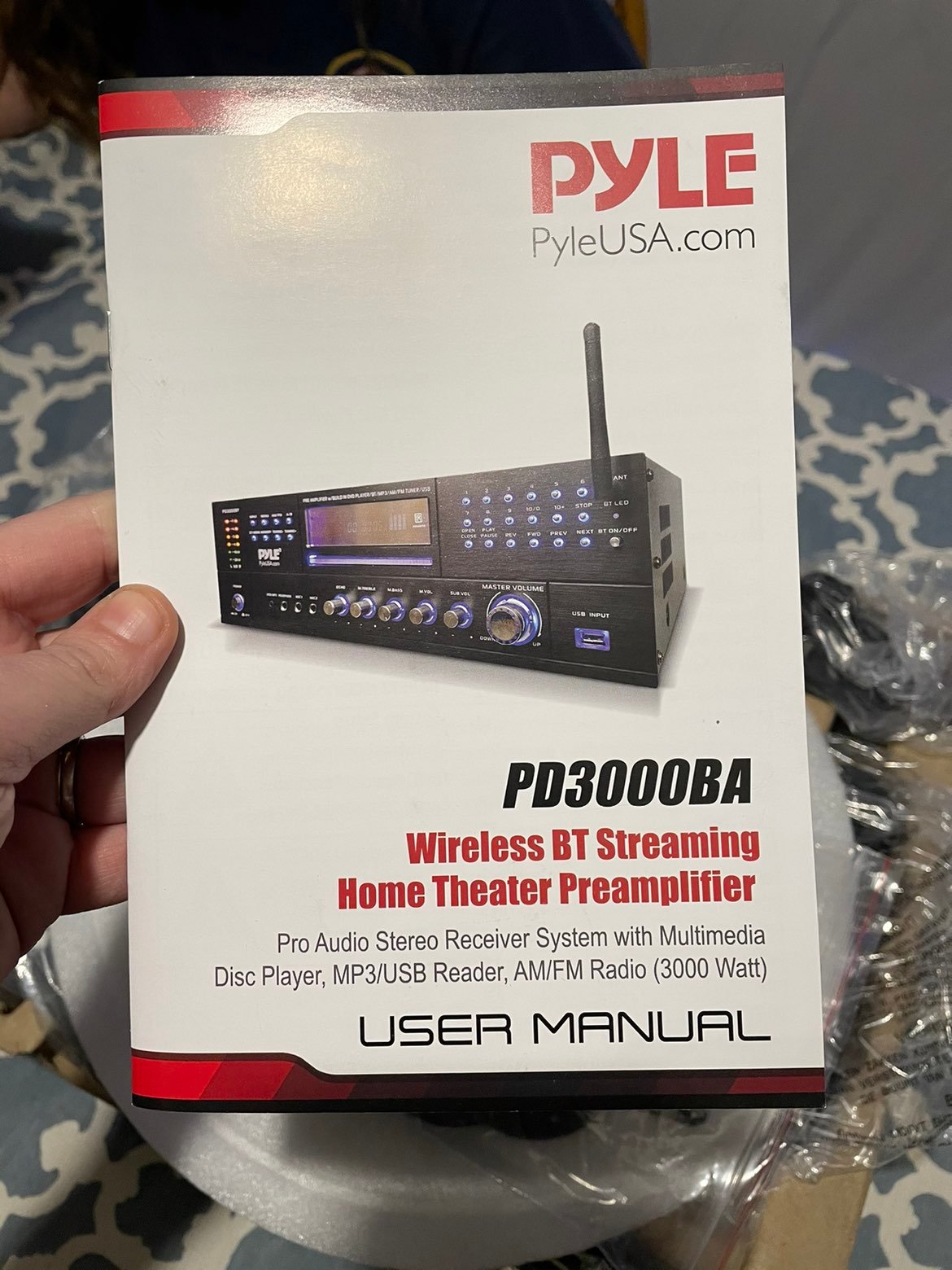 Pyle wireless home theater amplifier-BRA
