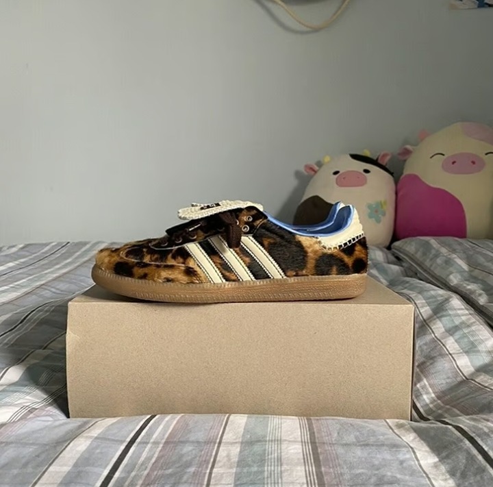 Adidas x Wales Bonner Samba Leopard Print Pony Sneakers Women's 6.5
