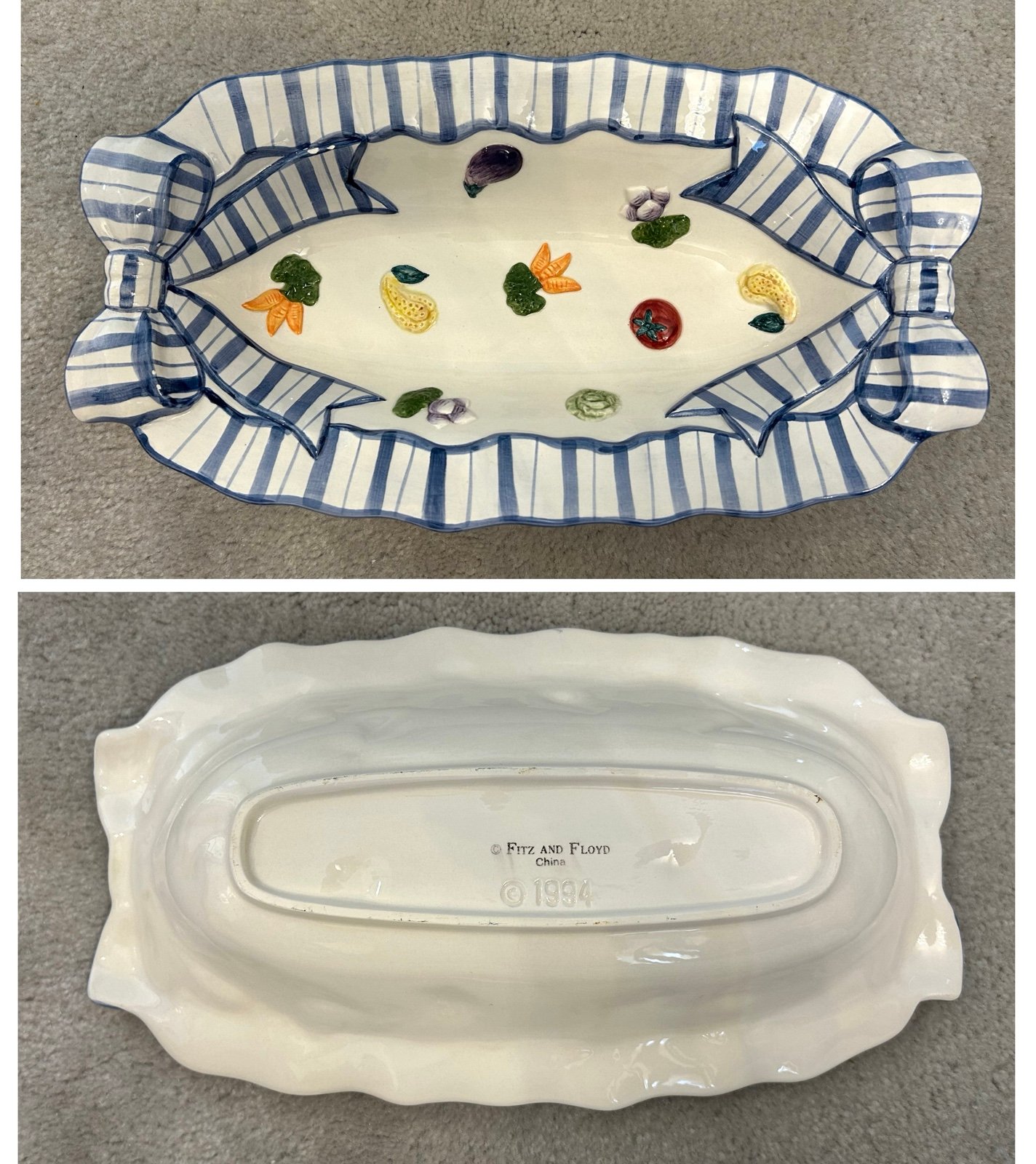 Fitz & Floyd Vegetable/Serving Bowl