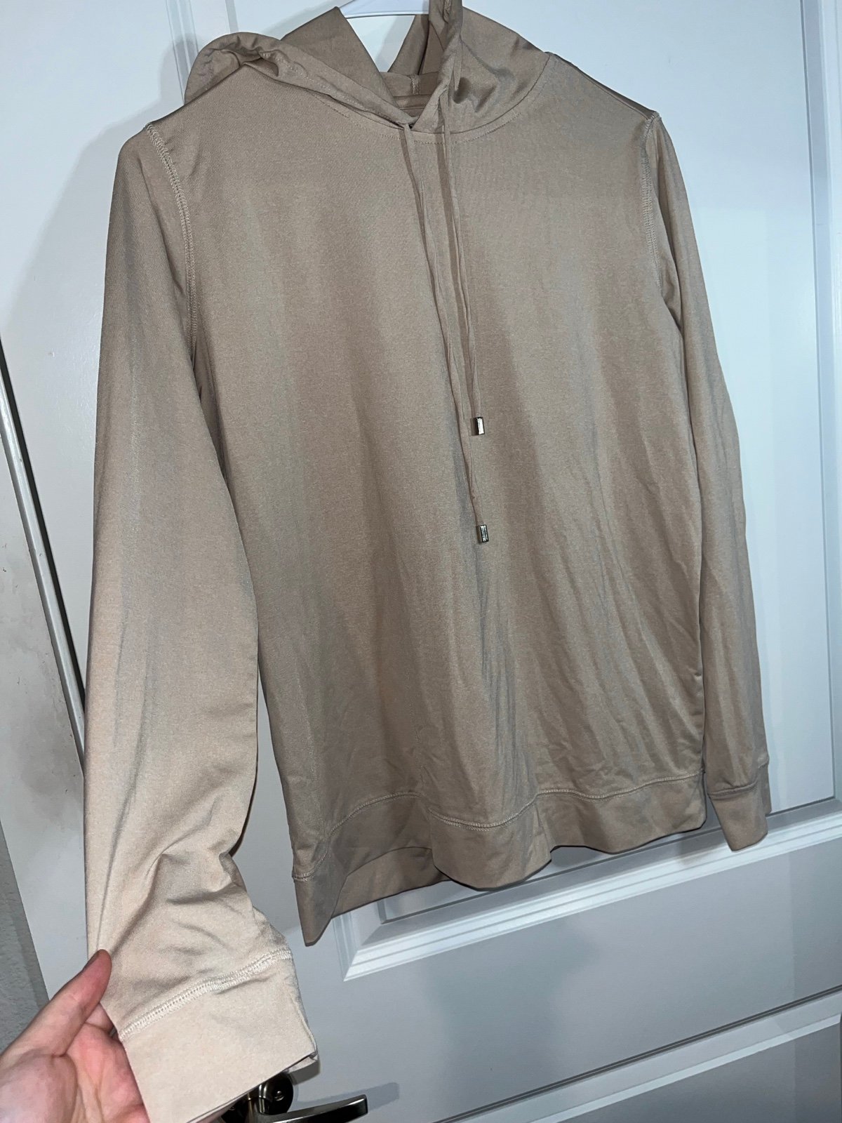 Sport Haley Lightweight Hoodie Performance Jacket Sand Color Size Small