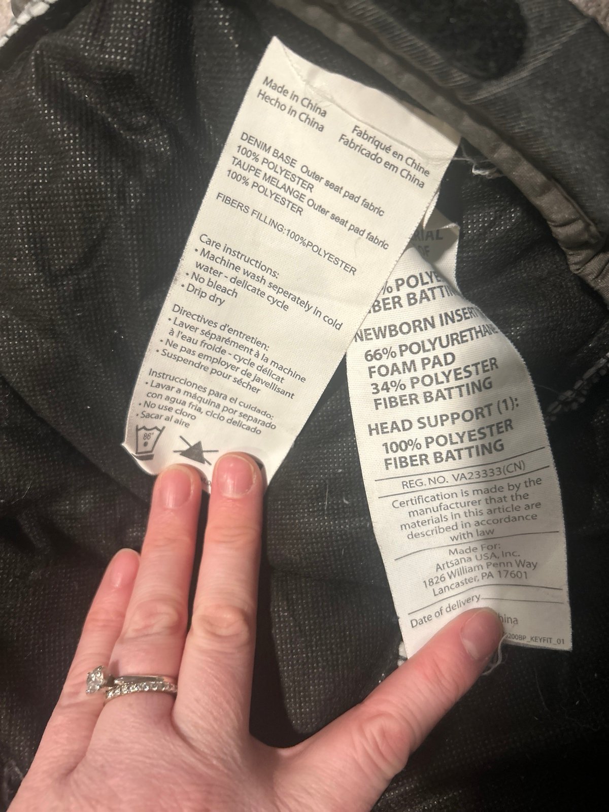 Chicco keyfit carseat cover replacement - detail