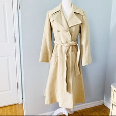 Vintage 60’s/70’s Beige Wool Tweed Trenc