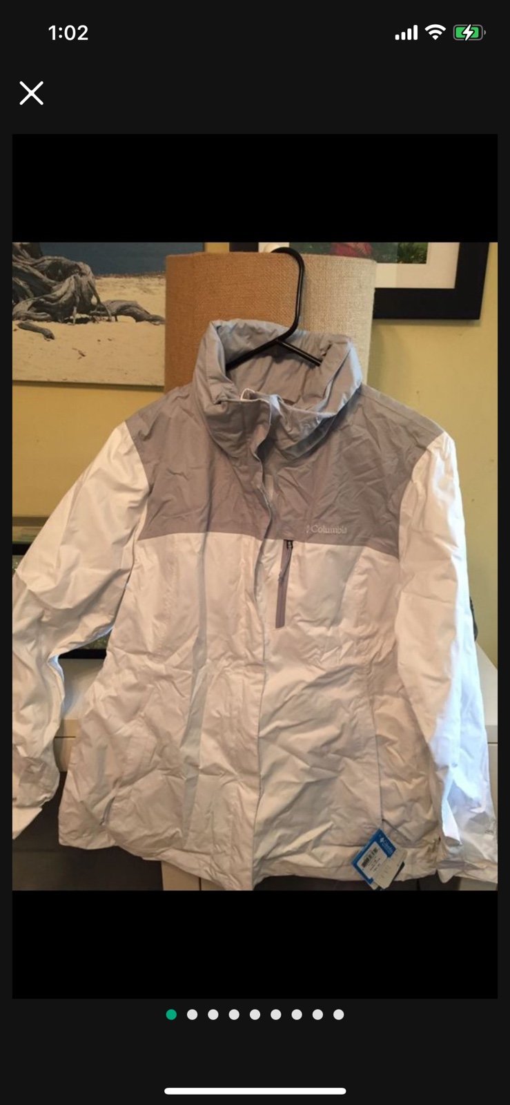 Women's waterproof hooded jacket size large