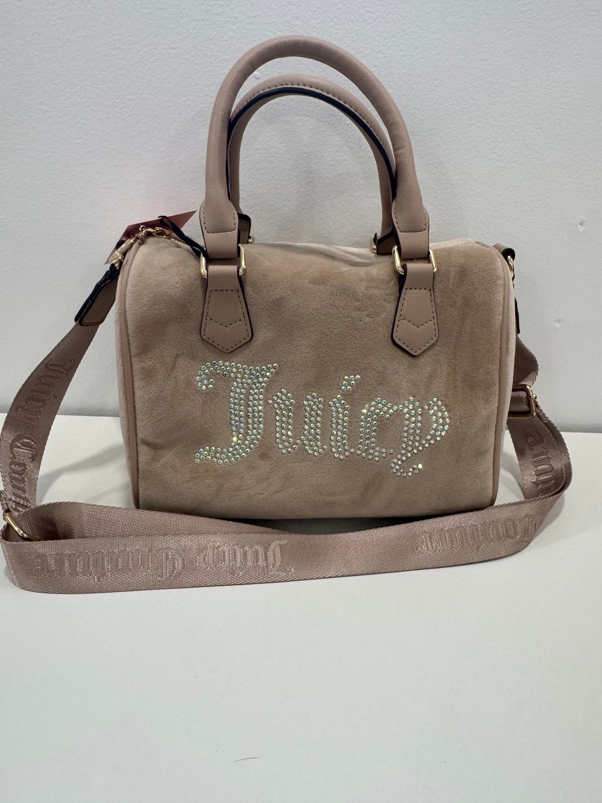 Juicy Couture Obsession Satchel Purse Bag Cafe Neutral Tan New With Tags