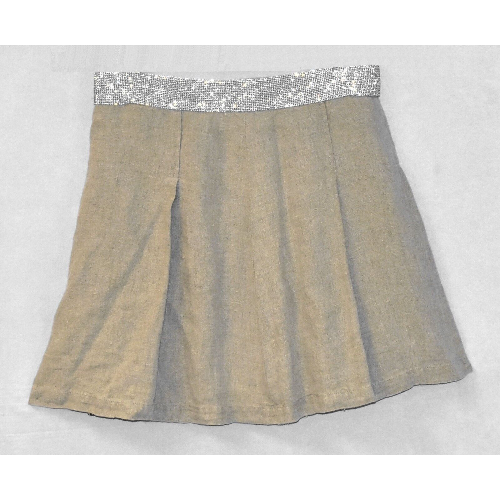 E0 NWT DOLCE & GABBANA VTG Spring 2000 Linen and Crystalls Skirt Size 48