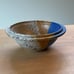 Vintage J Wells Pottery Stoneware Speckled 7 Bowl Matte Glaze MCM Colorful