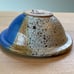 Vintage J Wells Pottery Stoneware Speckled 7 Bowl Matte Glaze MCM Colorful